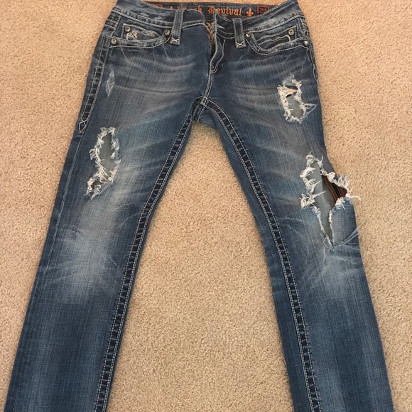 rock revival ripped jeans